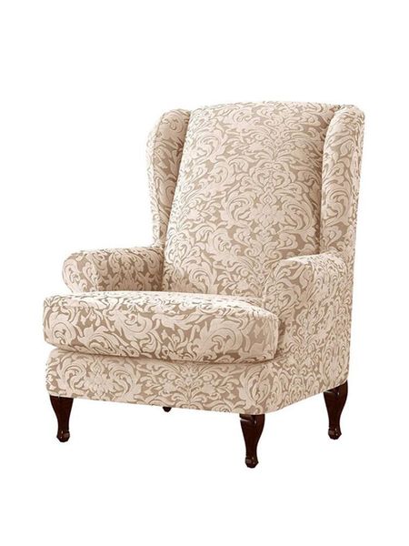 

wing chair covers armchair elastic stretch slipcovers with solid color for