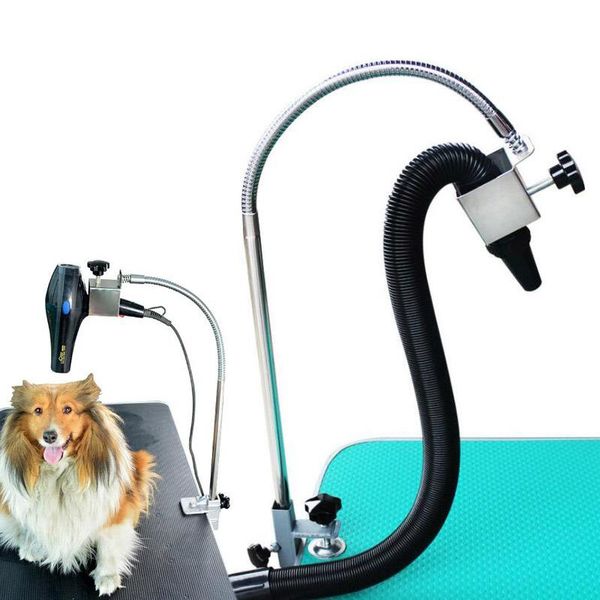 

dog apparel pet hair dryer bracket ,dog cat grooming support frame braces blower cradle trestles, 360 degrees rotation steel holder