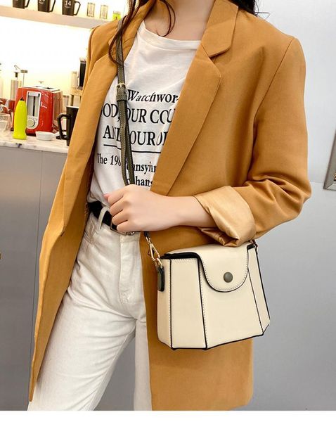 

evening bags autumn and winter small fresh simple net red diagonal bag shoulder bucket stitching wild korean version