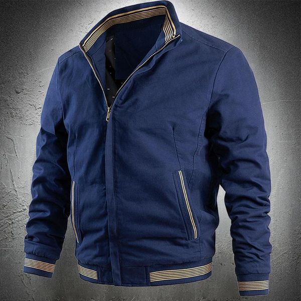 

men's jackets autumn men jacket fashion clothing casual baseball bomber slim fit outwear stand collar lightweight pilot coat, Black;brown