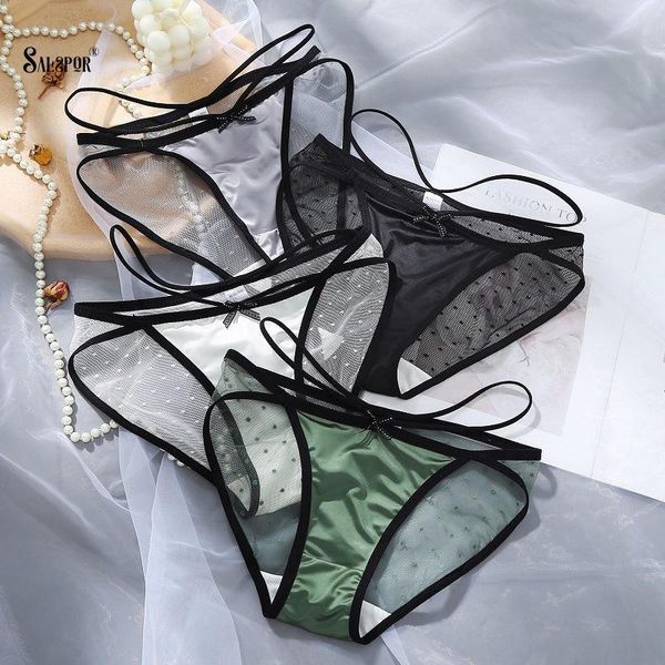 

women's panties salspor for women lace hip lift briefs cute bow panty transparent back underpants thin breathable lingerie, Black;pink