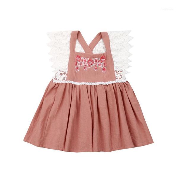 

skirts pudcooc toddler kids baby girls party sleeveless lace skirt summer casual beach boho sundress 0-5y1, Blue