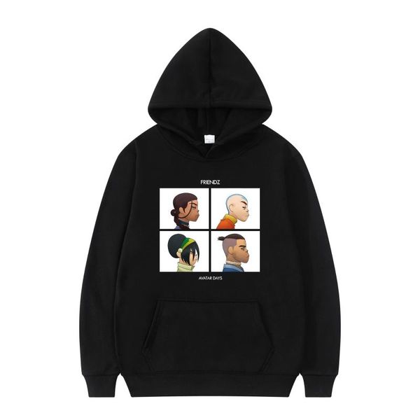 

men's hoodies & sweatshirts avatar the last airbender cartoon printed fashion clothes oversize four seasons wears casual comfortable ho, Black