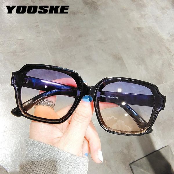 

sunglasses yooske gradient women men luxury designer vintage small square sun glasses classic eyewear for lady uv400 big frame, White;black