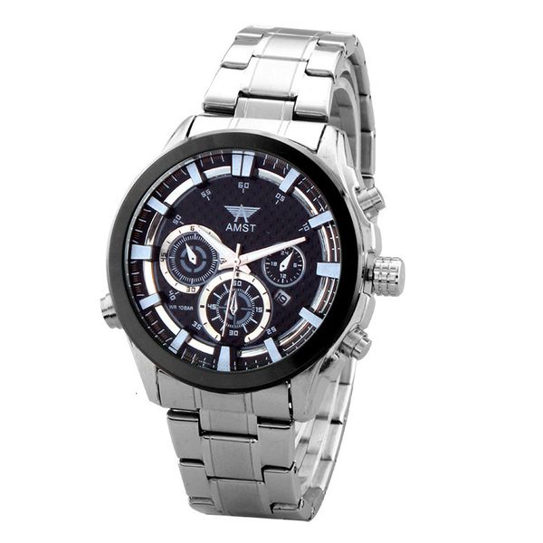 

business sports watch waterproof luminous movement business leisure quartz machine, Slivery;brown