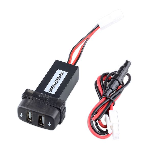 

12v 2.1a dual usb port power socket mobile gps car charger for mitsubishi ship