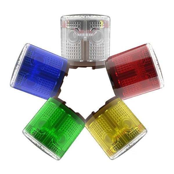

traffic light mini waterproof strobe solar warning lamp rain-proof optical controlled no switch signal emergency alarm 1800mah
