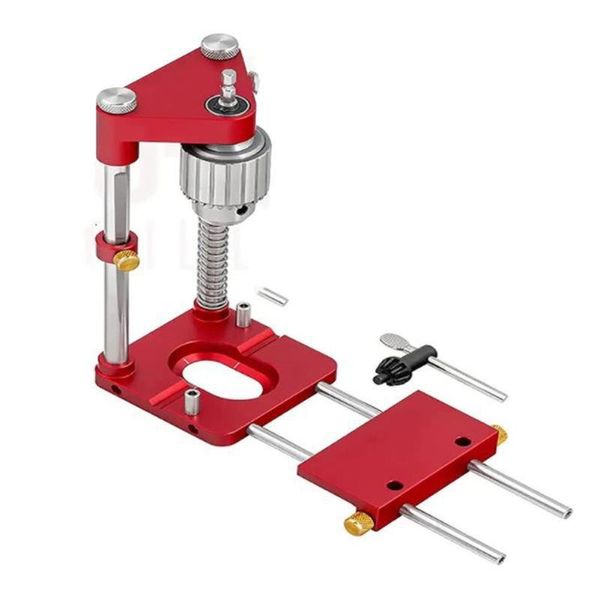 

machining woodworking drilling locator mini bench adjustable punch drill template press machine tool