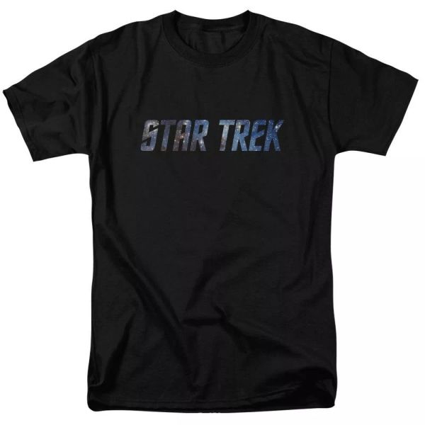 

star trek space logo tv show t-shirt sizes s-3x new, White;black