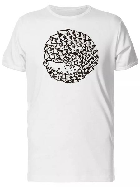 

armadillo curled up in a ball men's tee -image by shutterstock, White;black