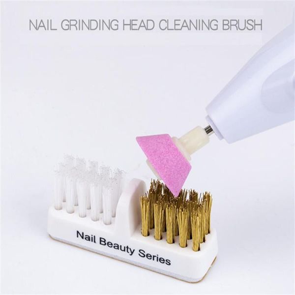 

nail brushes 1pcs drill bits cleaning brush dual copper wire cleaner golden portable professional beauty manicure salon tools diy, Yellow