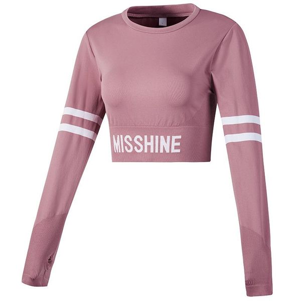 

yoga outfit women's fitness short sleeve shirt gym seamless t-shirt black training long elastic workout