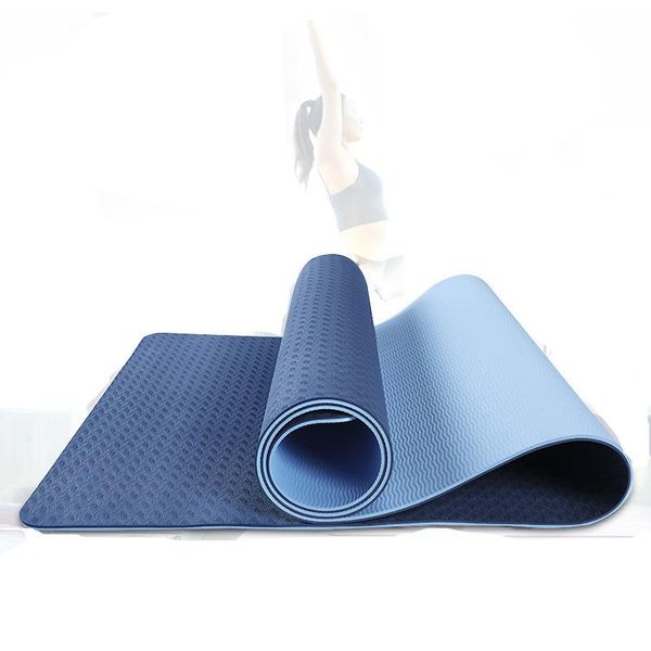 

yoga mats tpe mat fitness exercise beginner non-slip two-color gymnastics