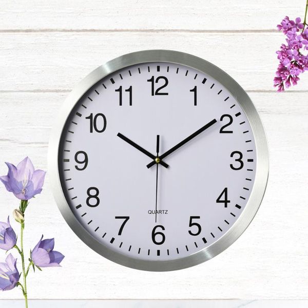 

wall clocks 1pc electronic clock retro hanging led for home store without battery (white)