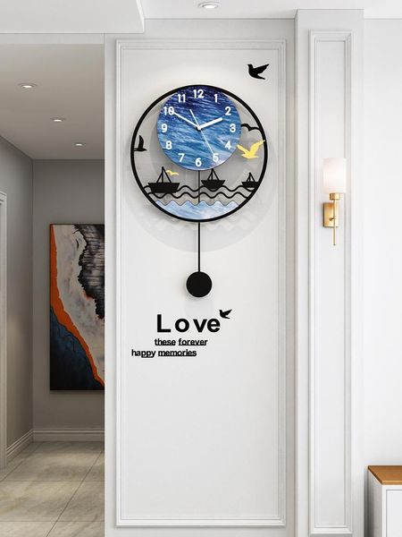 

clock hanging living room modern simple creative personality art light luxury nordic net red home fashion wall clocks