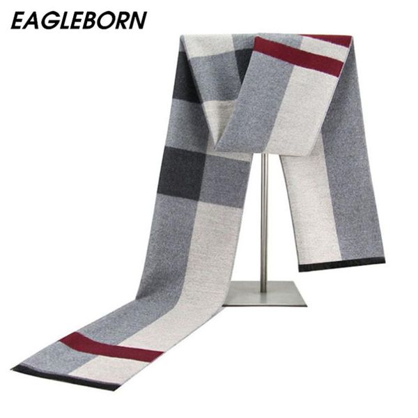

scarves designer men stitching color plaid winter scarf fashion imitation cashmere gray beige warm, Blue;gray
