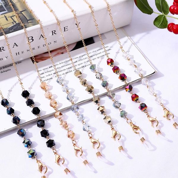 

sunglasses frames 1 pc colorful non-slip glasses rope chain eyeglasses cord glasss holder sports beautiful unisex, Silver