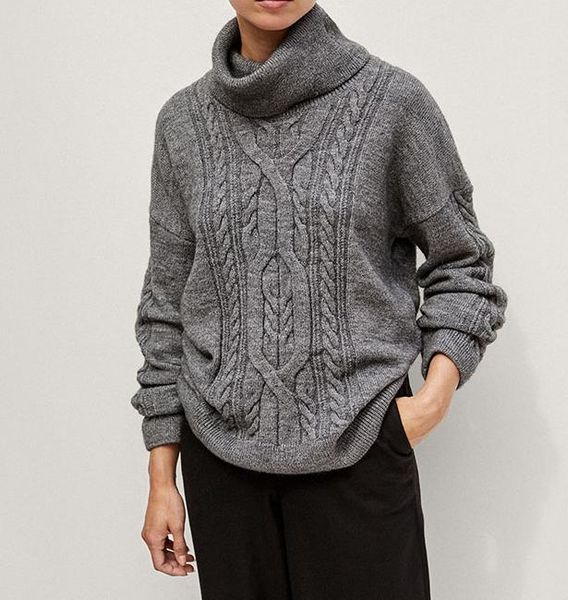 

women's sweaters women sweater turtleneck cable casual knit, White;black