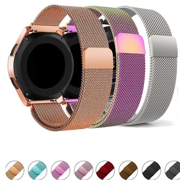 

watch bands 20mm/22mm magnetic strap huawei gt 2-2e-pro bracelet for samsung galaxy 4/3 45mm/46mm/42mm/active 2 44mm 40mm band, Black;brown