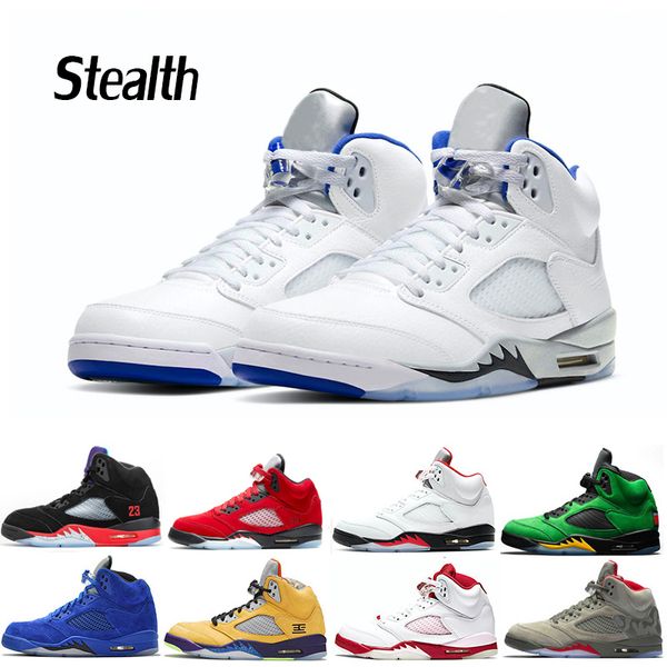 

5s mens basketball shoes stealth 2 raging bull fire red what the oreo metallic alternate bel men sport sneakers trainers size 5.5-13