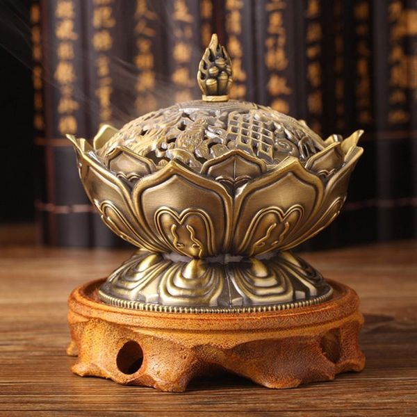 

fragrance lamps zinc alloy incense burner lotus decorative craft home office decor