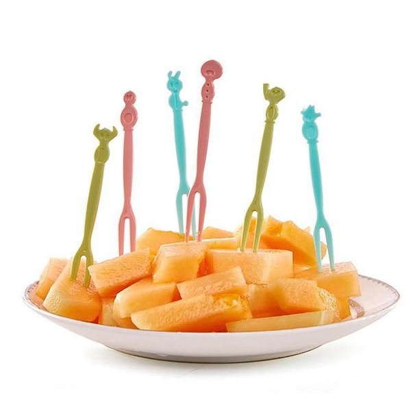 

forks 50pcs disposable fruit fork cake dessert pick toothpicks tableware