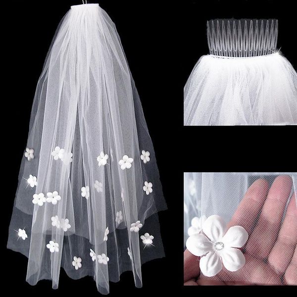 

bridal veils wedding accessories 2021 with comb beach veil flower headbands party hair c40, Black