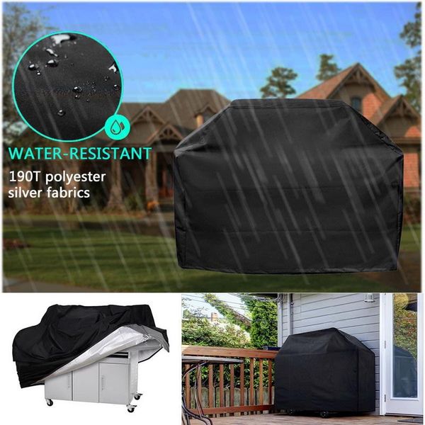 

tools & accessories 190t/210d bbq cover waterproof weber charbroil grill rain protective barbecue round outdoor dust