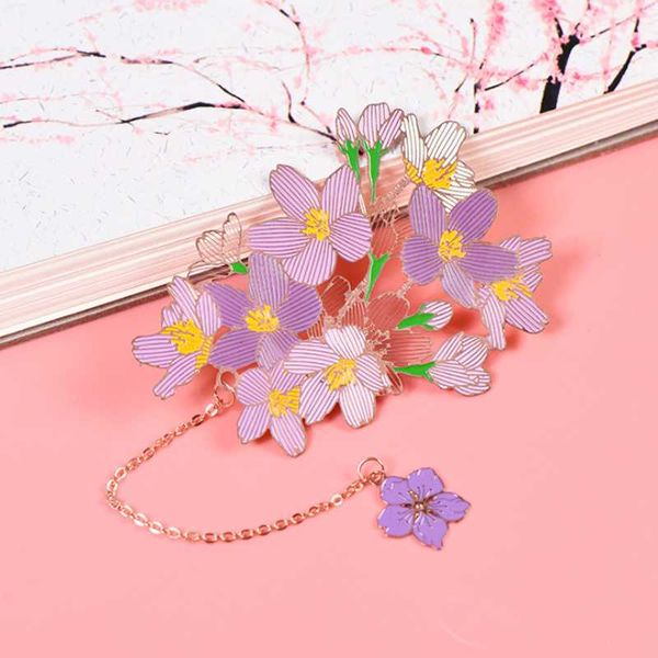 

bookmark 1pc kawaii romantic flowers cute pendant metal pattern book mark page folder decor office school supplies stationery