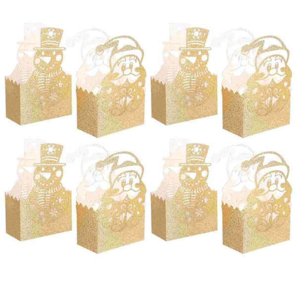 

gift wrap 20pcs christmas gold folding box portable xmas sweets packing boxes