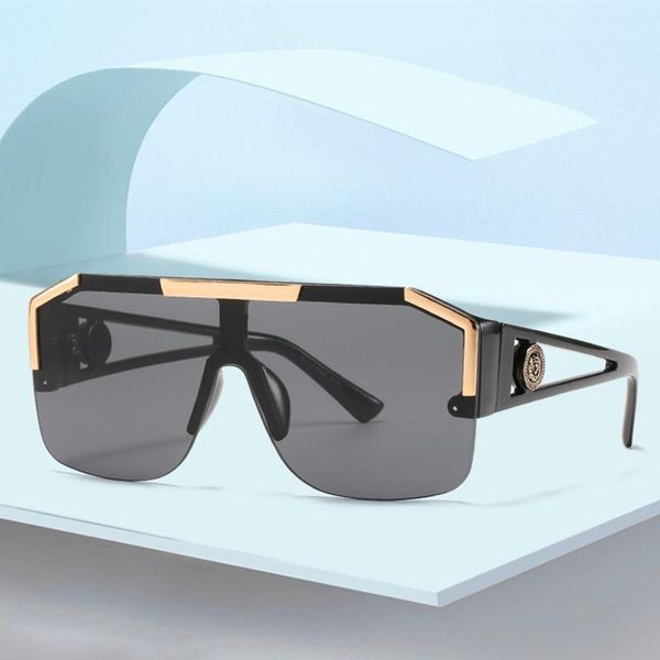 

sunglasses frameless one piece oversize eye wear women brand design square sun glasses lunette de soleil, White;black