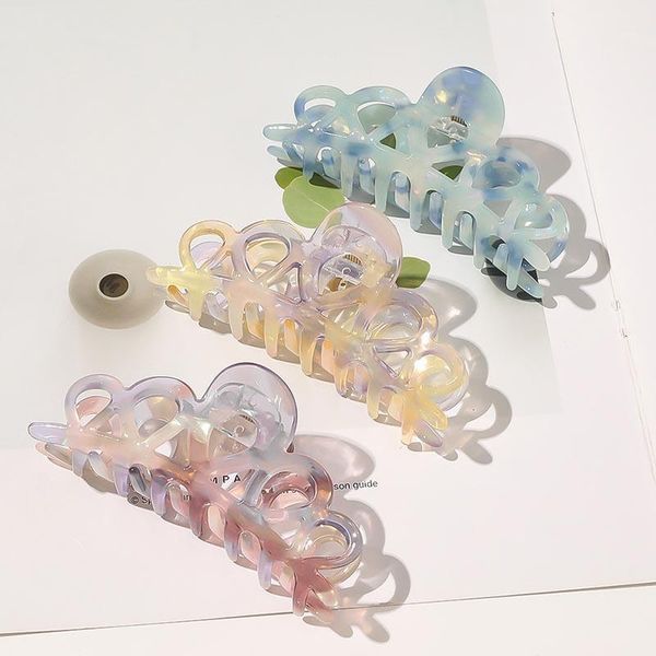 

hair claw clamps crown crab acrylic clips headwear transparent women accessories ornament1