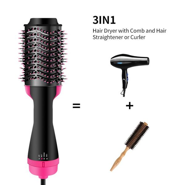 

bath accessory set one step hair dryer electric air brush multifunctional negative ion generator straightener curler