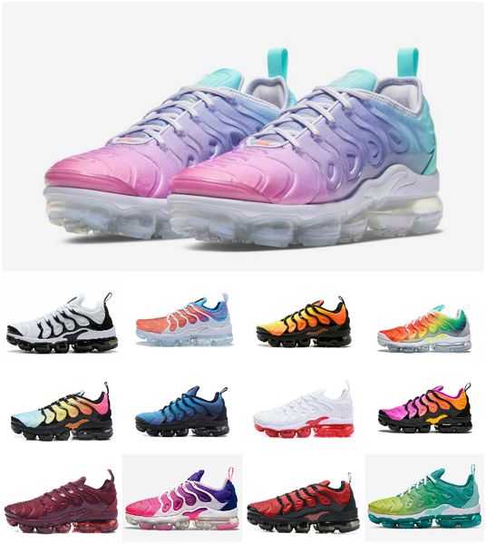 

plus tn ultra mens running shoes air triple black white light bone royal blue metallic gold pink purple hyper violet lemon lime women traine