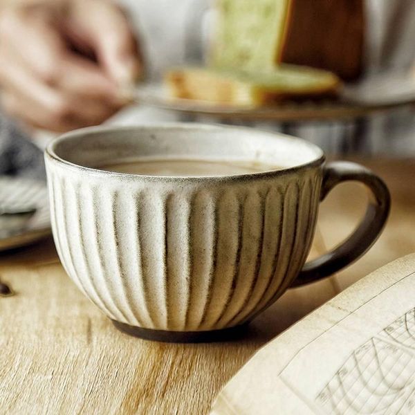 

classical large diameter ceramics mugs with spoon coffee mug milk tea office cups drinkware the birthday gift for friends