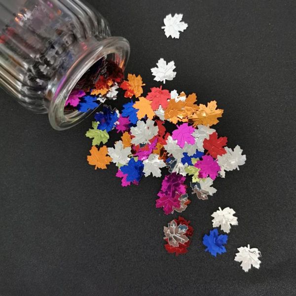 

party decoration 15g confetti sequins green leaves with holes button diy tree ornament acceossories wedding birthday supplies