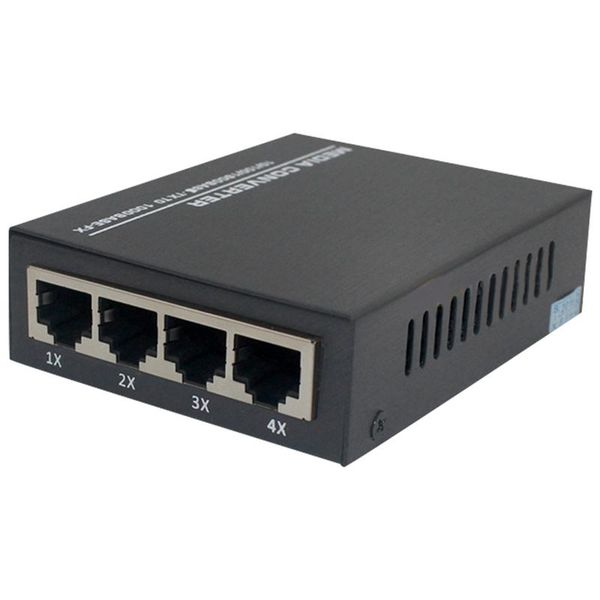 

fiber optic equipment 1g4e 1.25g port 4x10/100/1000m gigabit ethernet switch 1 4 rj45 media converter pcba us plug