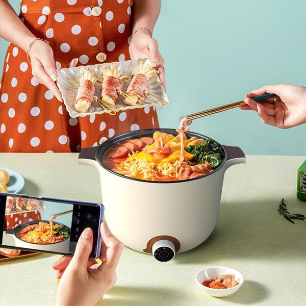 

electric skillets mini rice cooker home multi-function dormitory artifact noodle pot cooking a non-stick