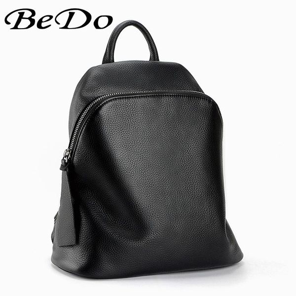 

backpack bedo ladies simple retro real leather backbacks female 100% soft genuine lapbag mochilas mujer