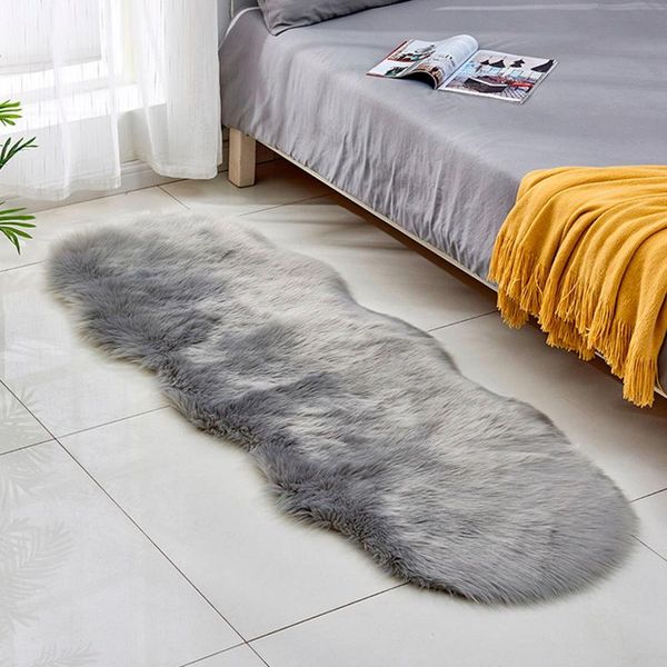 

carpets imitation sheepskin soft carpet for living room plush rug thick bedroom decor long rugs anti-slip floor mat gray kids