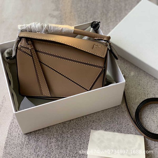 

2021 new puzzle geometry bag mini leather one shoulder slant cross commuting pillow bag women bostonzly