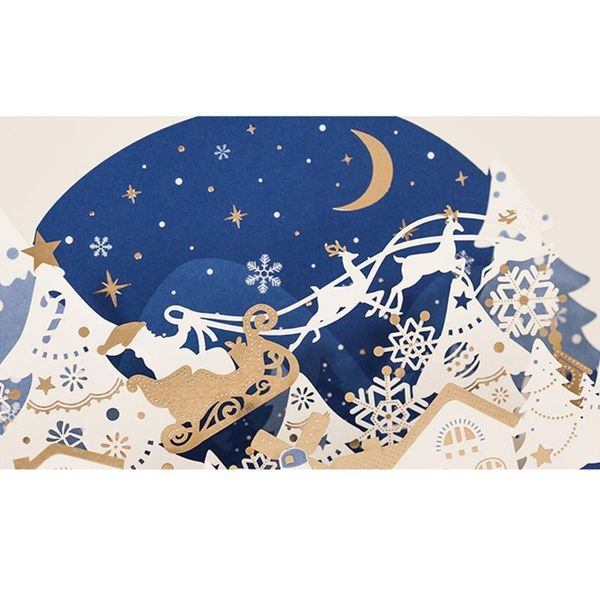 

greeting cards merry christmas box set, holiday winter card, with envelopes