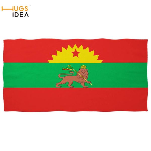 

towel hugsidea flag of the oromo summer beach swimming gym fiber face toalla water absorption