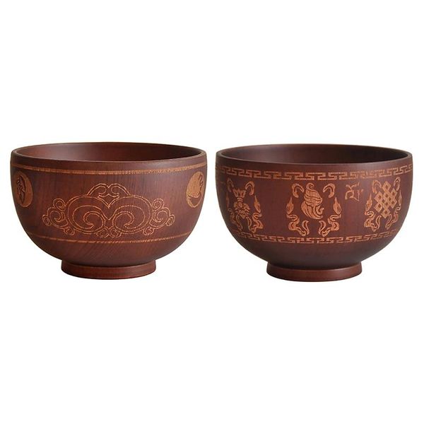 

bowls wooden bowl rice noodle solid wood bowl, for rice, soup, dipping,
