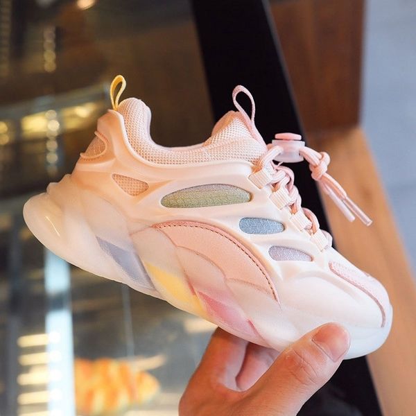 

british kiss children's sports 2021 autumn new girls' casual boys' breathable running shoes, Black