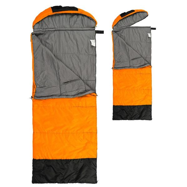 

lixada camping sleeping bag envelope with zippered holes outdoor hiking backpacking traveling bags