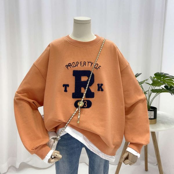 

women's hoodies & sweatshirts hoodie weiyi spring and autumn thin 2021 korean inschao embroidery letter fake two large loose clothes 4b, Black