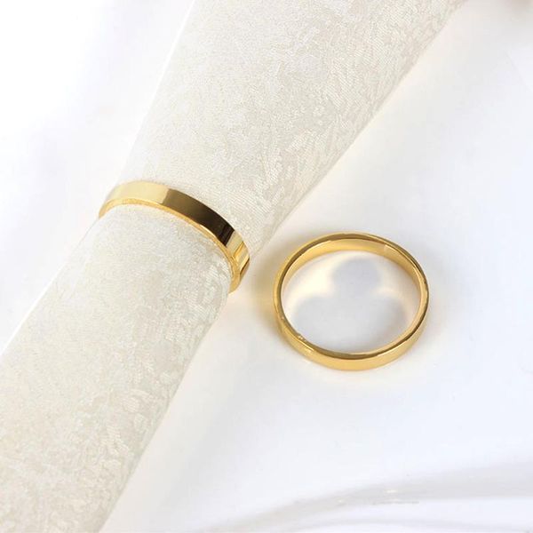 

napkin rings 1pc simple gold metal ring diamond decor elegant western buckle