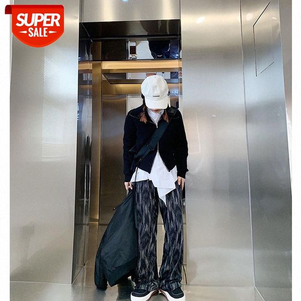 

like to collect and purchase pleated velvet thin wide-leg pants casual trousers all-match women #hp3k, Black;white