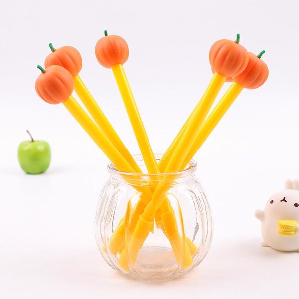 

gel pens kawai stationery halloween pumpkin 0.5mm pen black ink creative gift for written school supplies 12pcs / lot